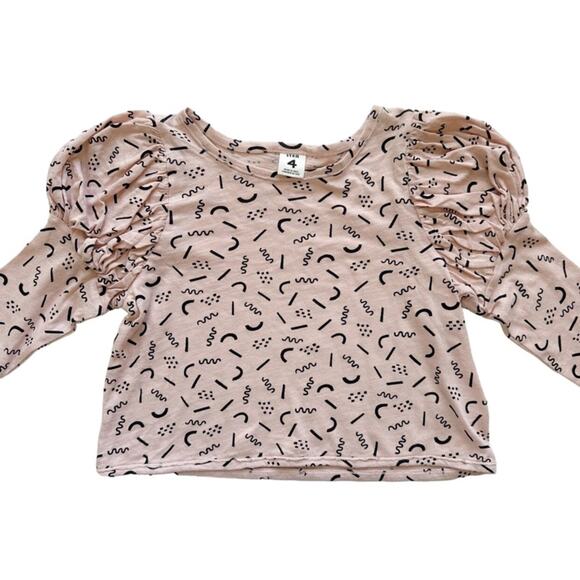 NWOT Stem Confetti Puff Sleeve Tee Size 4 - Picture 2 of 4